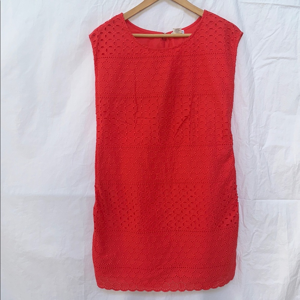 Women’s Cole Daniel Red Sleeveless Eyelet Dress